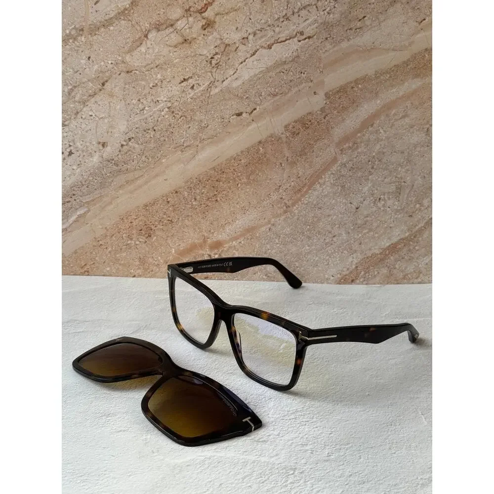Tom Ford Tortoiseshell and Brown Gradient Lens Sunglasses with Cream Case